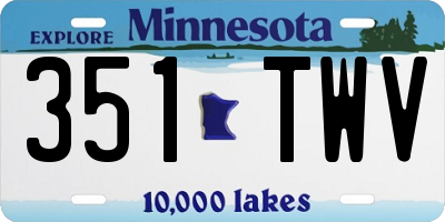 MN license plate 351TWV