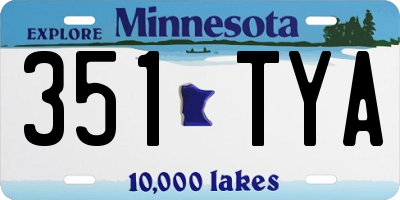 MN license plate 351TYA