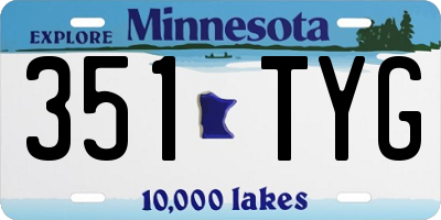 MN license plate 351TYG