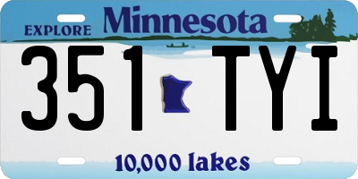 MN license plate 351TYI