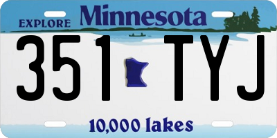 MN license plate 351TYJ