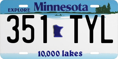 MN license plate 351TYL