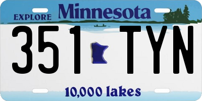MN license plate 351TYN