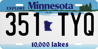 MN license plate 351TYQ