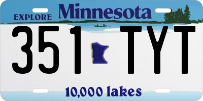 MN license plate 351TYT