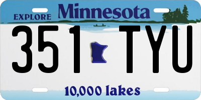 MN license plate 351TYU