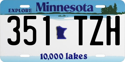MN license plate 351TZH