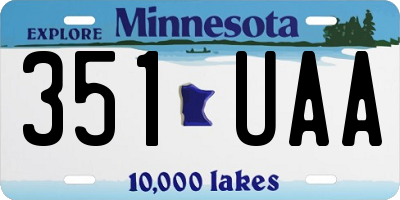 MN license plate 351UAA