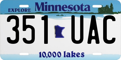 MN license plate 351UAC