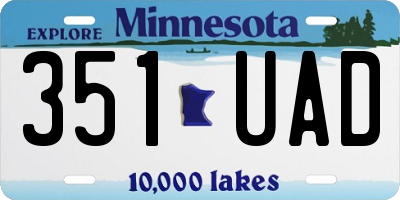 MN license plate 351UAD