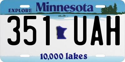 MN license plate 351UAH