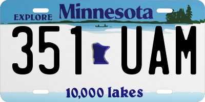 MN license plate 351UAM