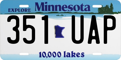 MN license plate 351UAP