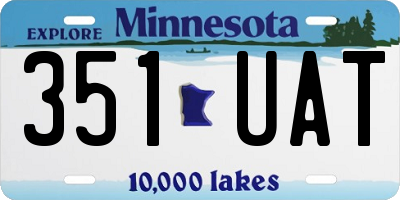 MN license plate 351UAT
