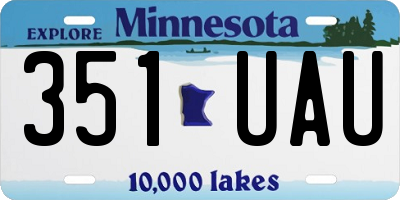 MN license plate 351UAU
