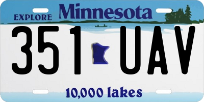 MN license plate 351UAV