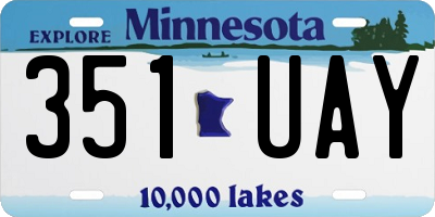 MN license plate 351UAY