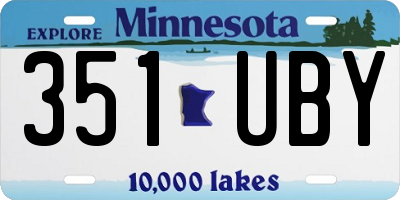 MN license plate 351UBY