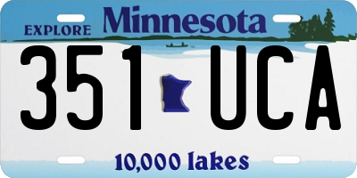 MN license plate 351UCA
