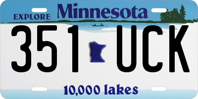 MN license plate 351UCK