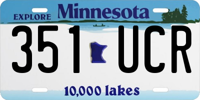 MN license plate 351UCR