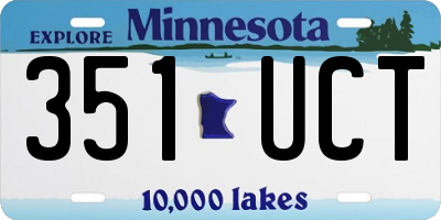 MN license plate 351UCT