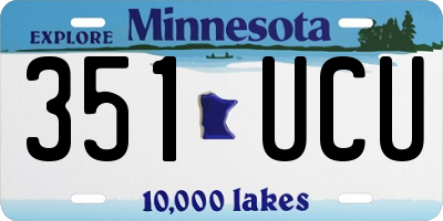 MN license plate 351UCU