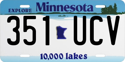 MN license plate 351UCV