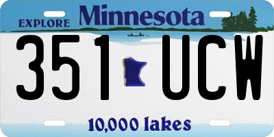 MN license plate 351UCW