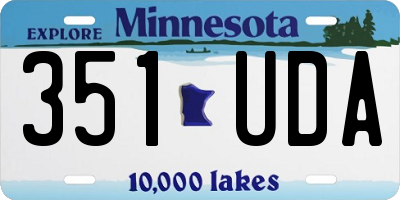 MN license plate 351UDA
