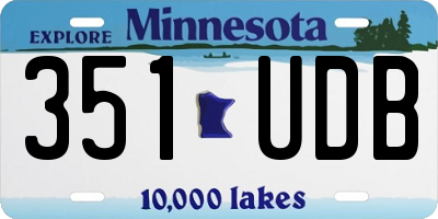 MN license plate 351UDB