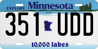 MN license plate 351UDD