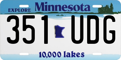 MN license plate 351UDG