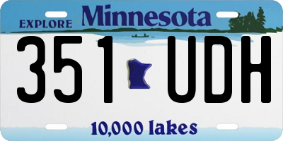 MN license plate 351UDH