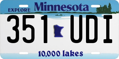 MN license plate 351UDI