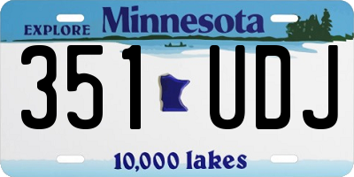 MN license plate 351UDJ