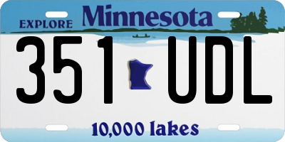 MN license plate 351UDL