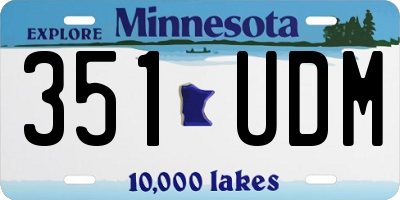 MN license plate 351UDM