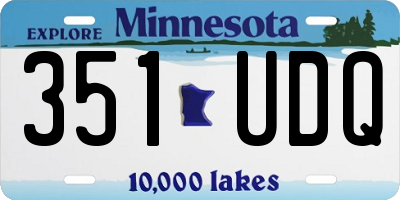 MN license plate 351UDQ