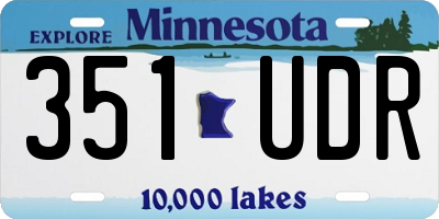 MN license plate 351UDR