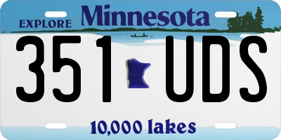 MN license plate 351UDS