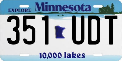 MN license plate 351UDT