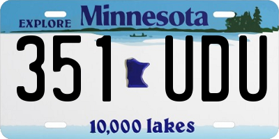 MN license plate 351UDU