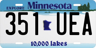 MN license plate 351UEA