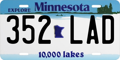 MN license plate 352LAD