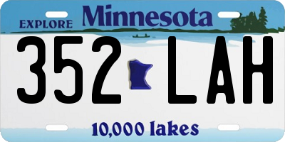 MN license plate 352LAH