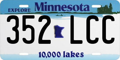 MN license plate 352LCC