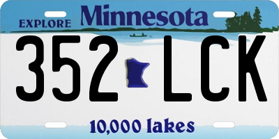 MN license plate 352LCK