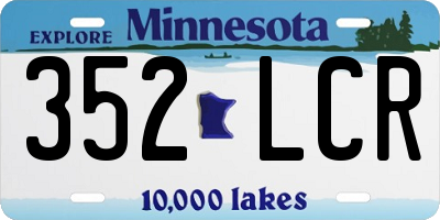 MN license plate 352LCR