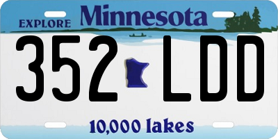 MN license plate 352LDD